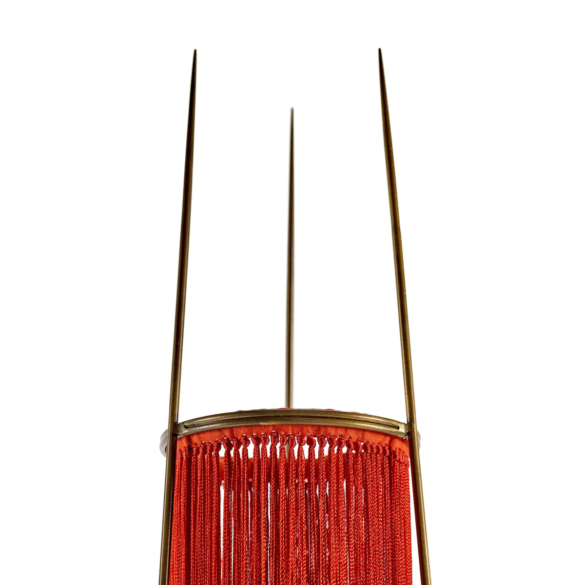 Kiki Table Lamp In Black With Scarlett & Cream Threads