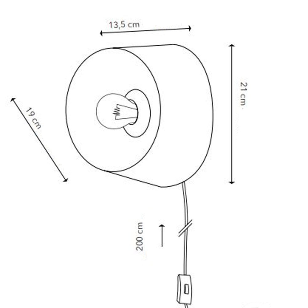 Chadophe Small Plug In Wall Light In Concrete