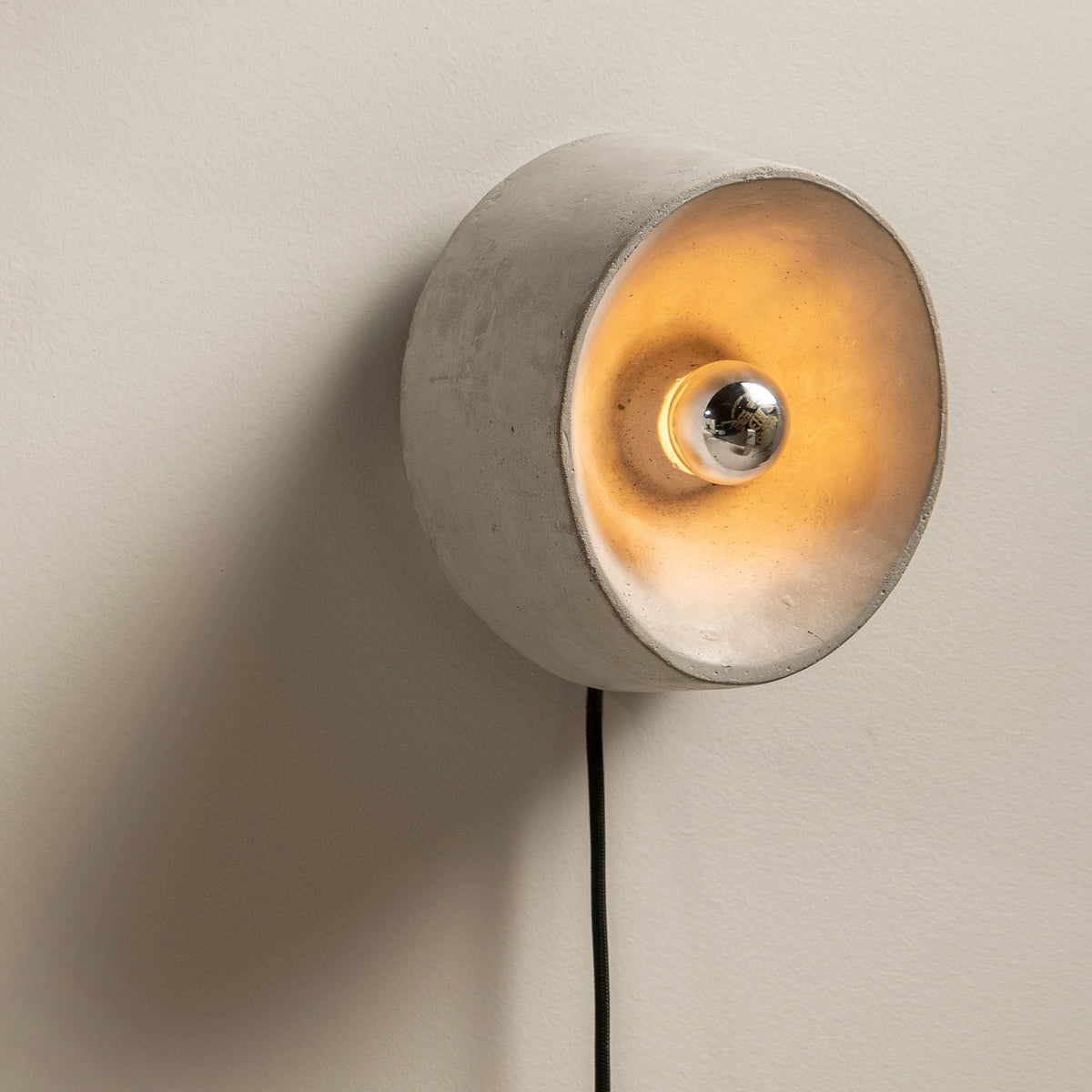 Chadophe Small Plug In Wall Light In Concrete