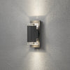 Potenza IP54 Up & Down Wall Light In Dark Grey