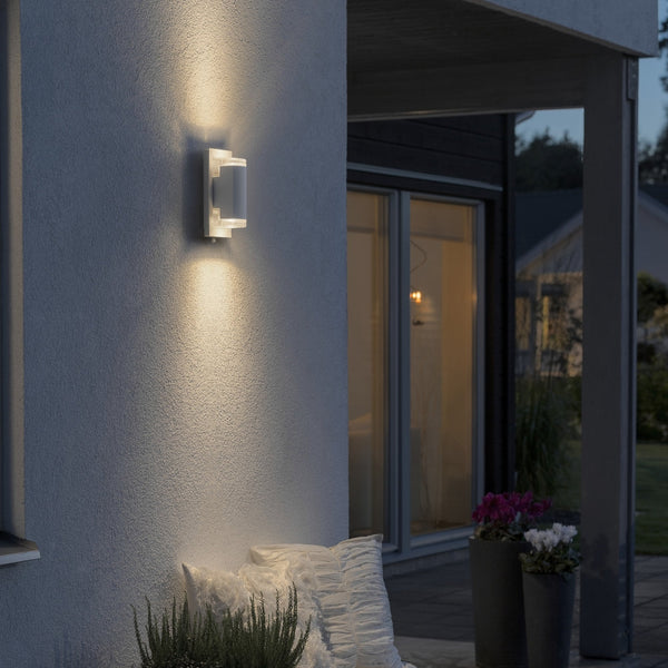 Potenza IP54 Up & Down Wall Light In White