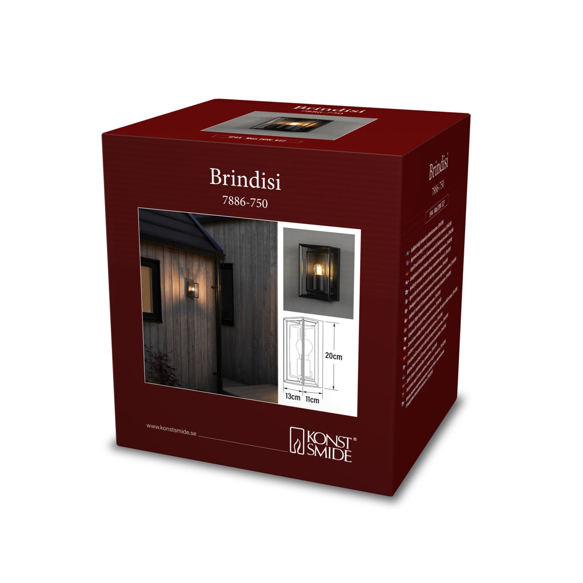 Brindisi Mini IP54 Wall Light In Black