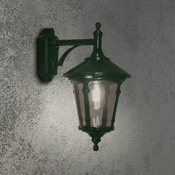 Virgo IP23 Outdoor Wall Light In Green