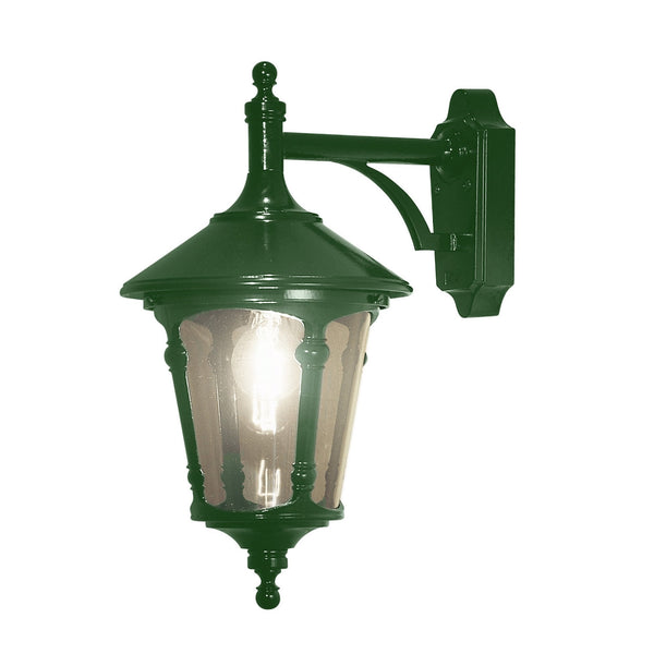 Virgo IP23 Outdoor Wall Light In Green