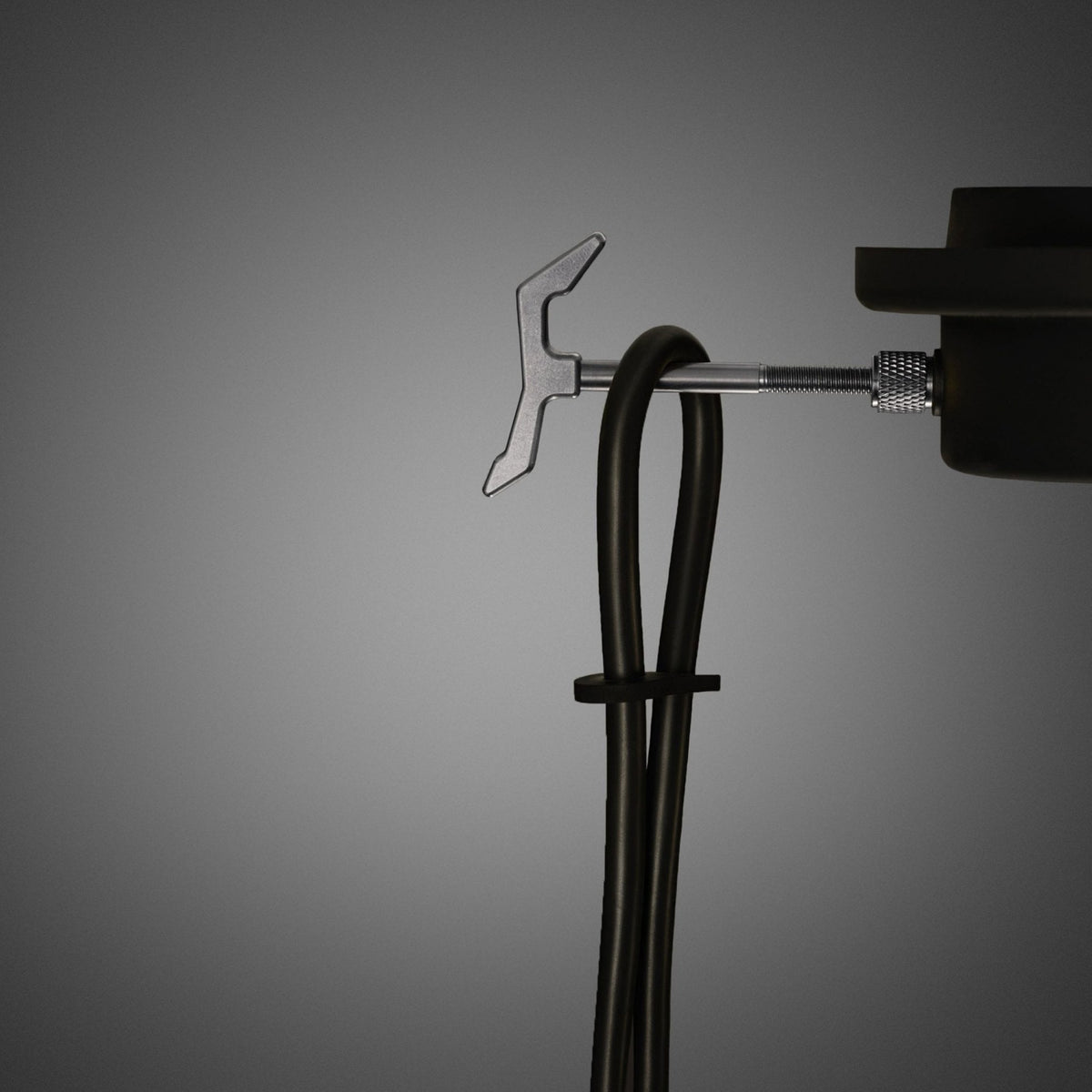 Hooked Mix Triple Drop Round Pendant in Stone and Steel Finish