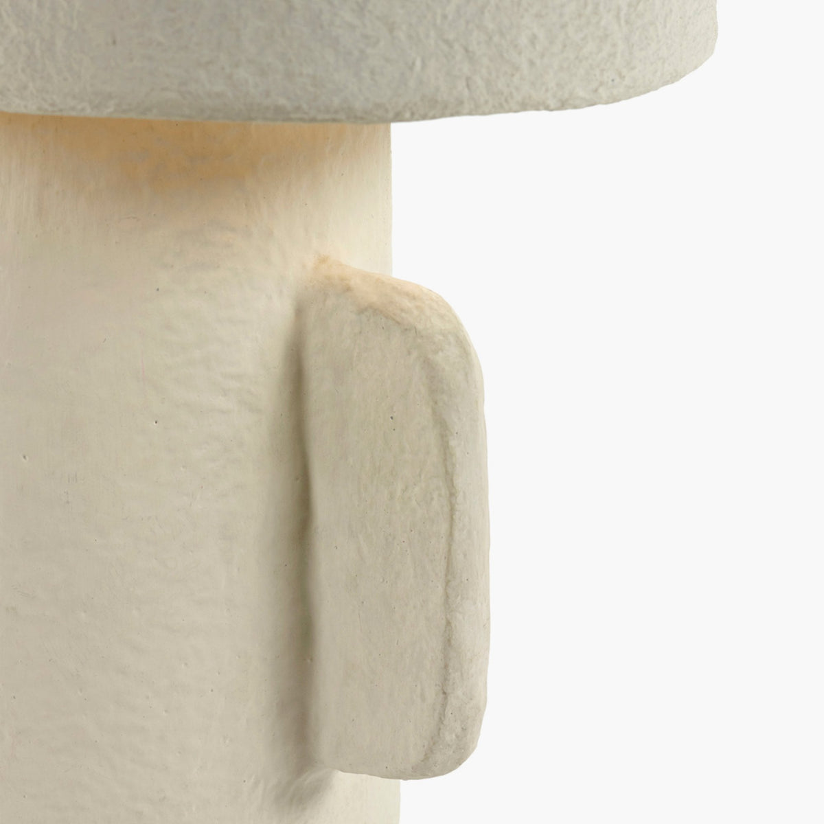 Paper Mache Earth Series N°1 Small Table Lamp In Off White