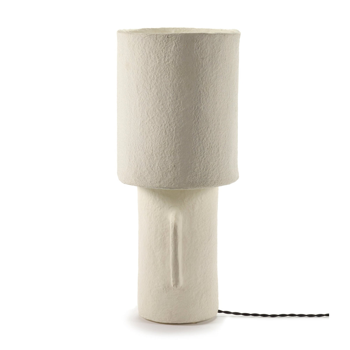 Paper Mache Earth Series N°2 Medium Table Lamp In Off White