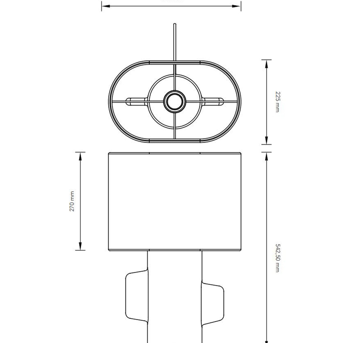 Paper Mache Earth Series N°2 Medium Table Lamp In Off White