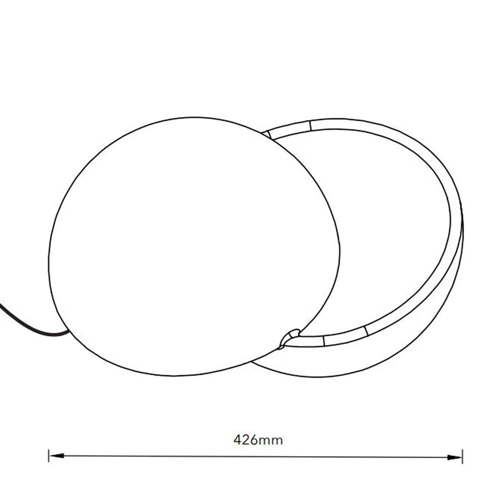 Paper Mache Earth Series N°3 Large Table Lamp In Off White