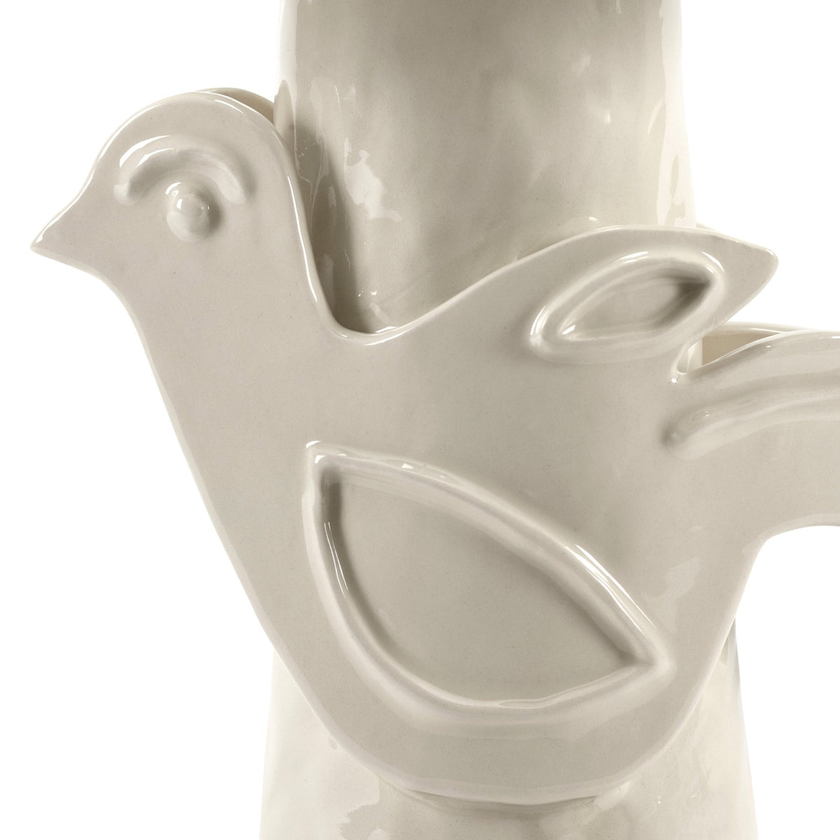 Paloma Stoneware Table Lamp In White With White Linen Shade