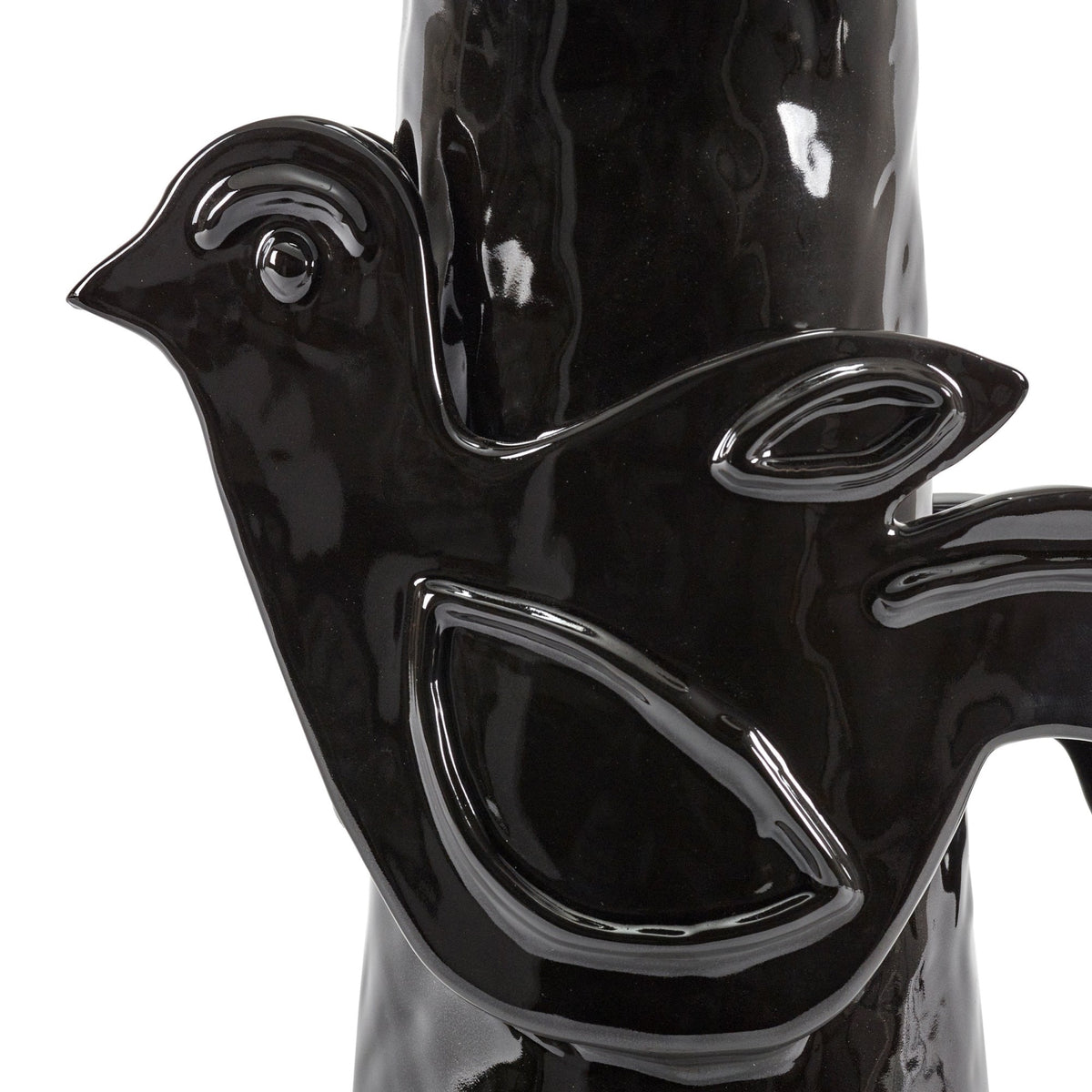 Paloma Stoneware Table Lamp In Black With White Linen Shade