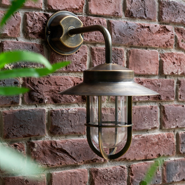 Hanwell Wall Light in Antique Brass
