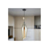 Tregada Large Pale Amber Glass Angle Cut Glass Pendant