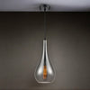 Ashill Smoked Glass Single Pendant Light
