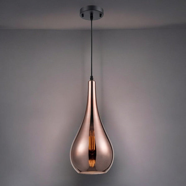 Ashill Copper Glass Single Pendant Light