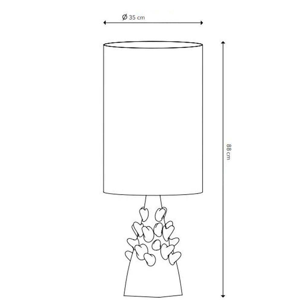Billy Stoneware N°3 Table Lamp In White