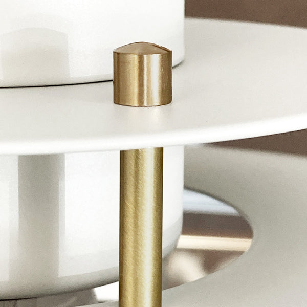 Primus II 430mm Rise and Fall Pendant Flat White and Brass