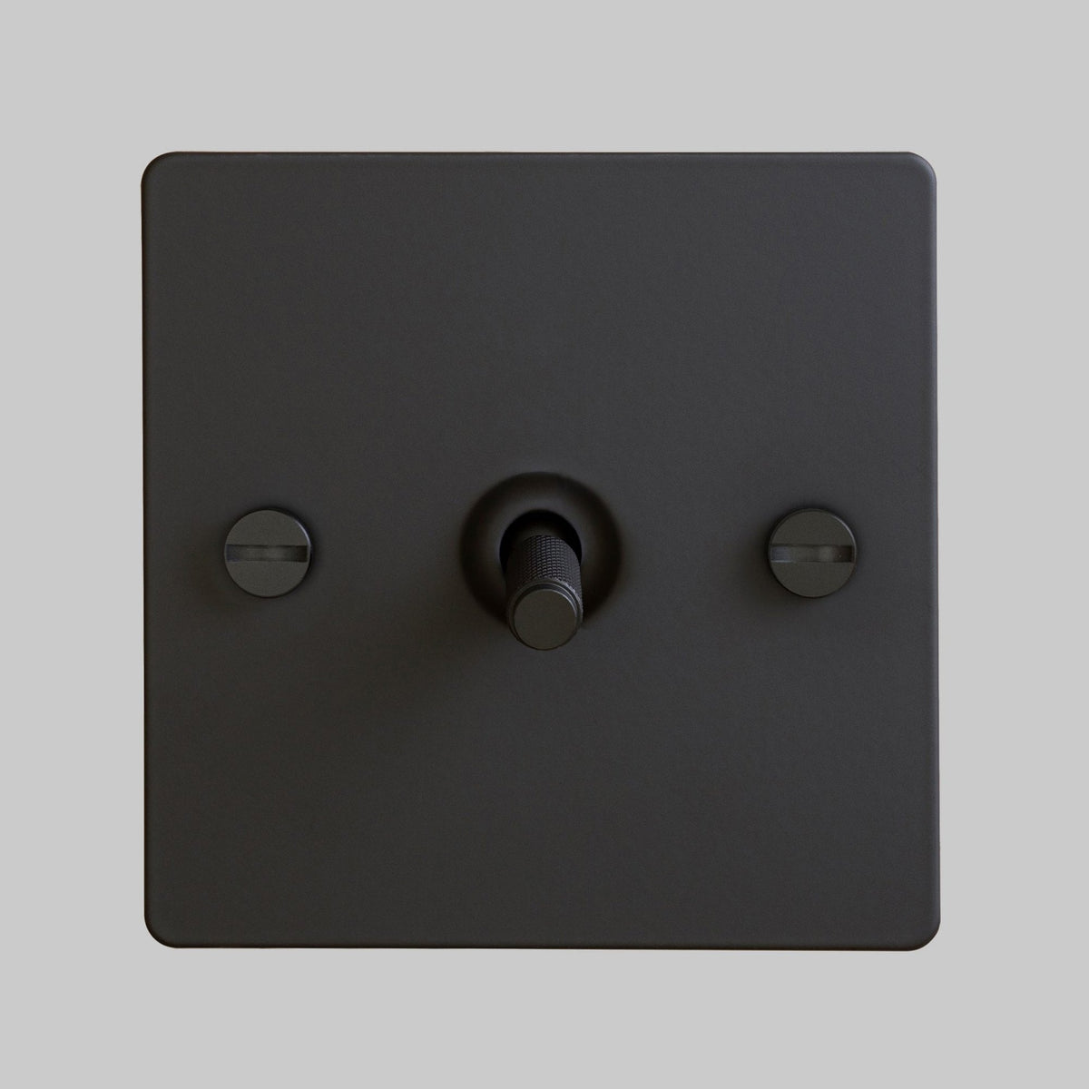 One Gang 2-Way Light Switch in Black with Knurled Toggle