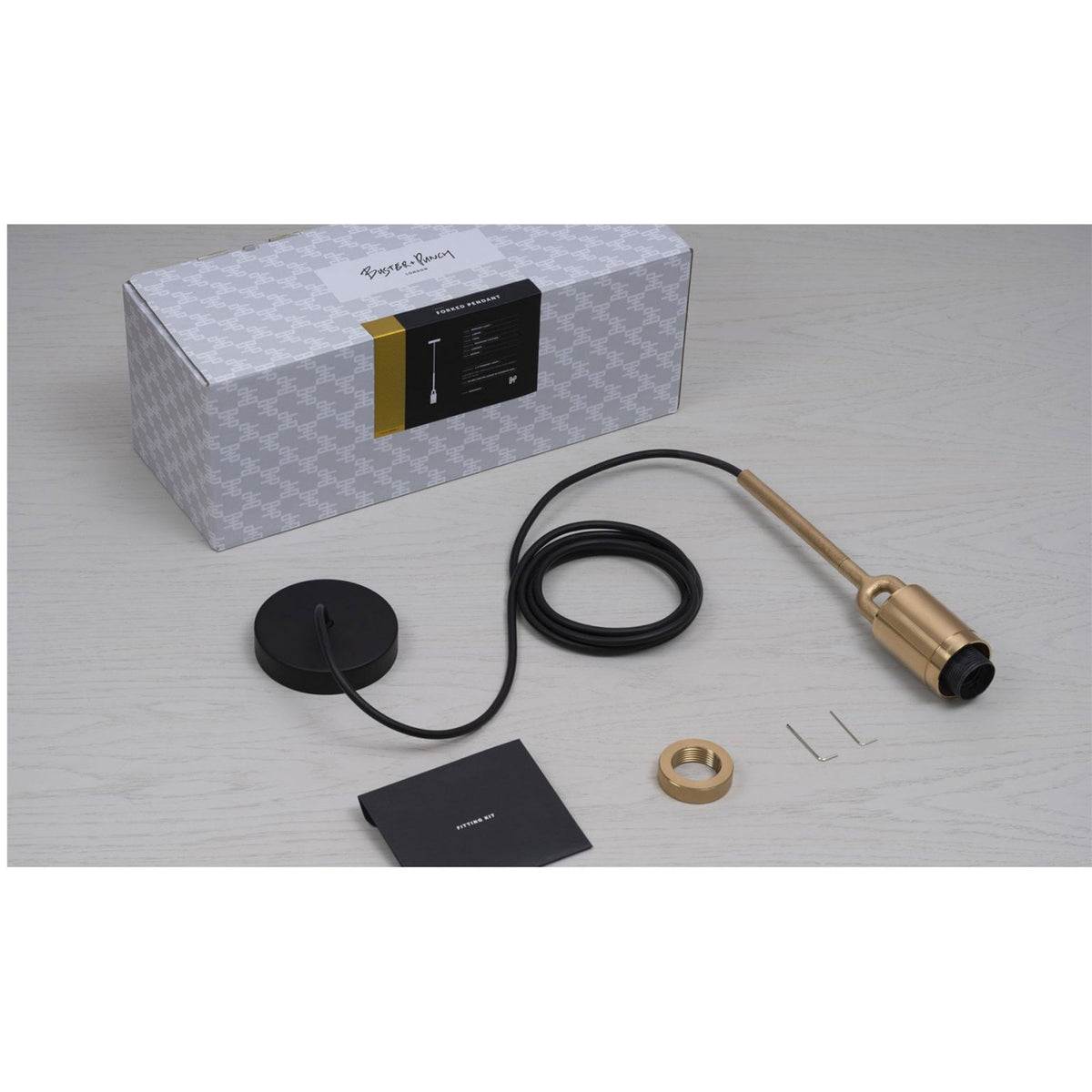 Forked Single Shade Pendant in a Brass Finish with Large Opal Globe