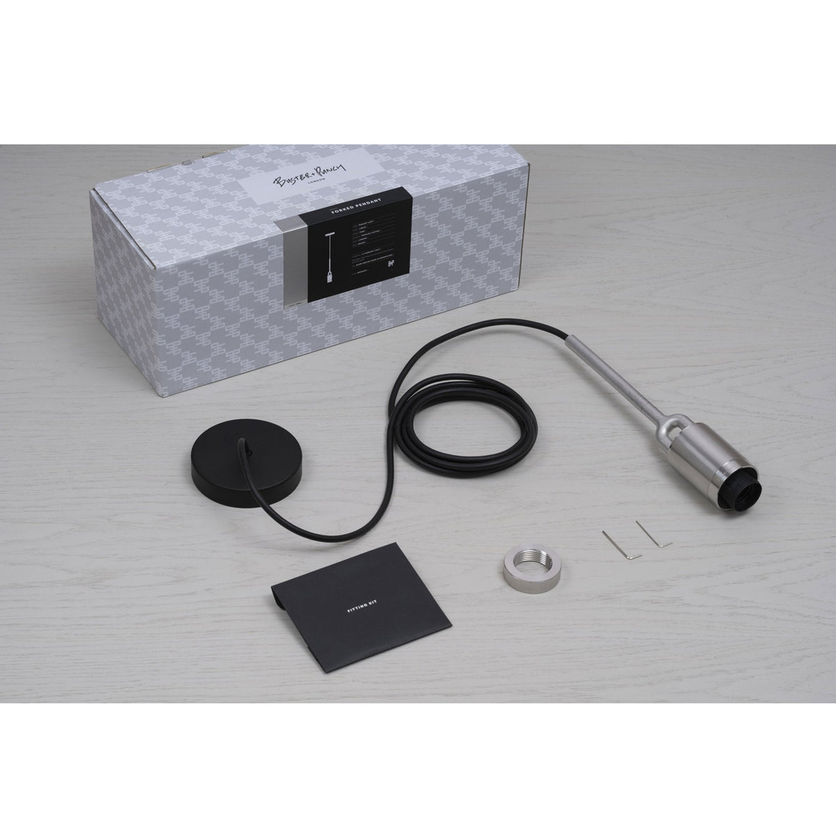 Forked Single Shade Pendant in a Burnt Steel Finish with Medium Opal Globe