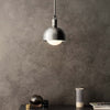 Forked Single Shade Pendant in a Steel Finish with Medium Opal Globe