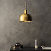 Forked Single Large Shade Pendant in a Brass Finish
