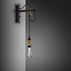 Hooked Nude Switched Wall Light in Graphite and Brass Finish