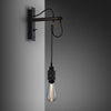 Hooked Nude Switched Wall Light in Graphite and Smoked Bronze Finish