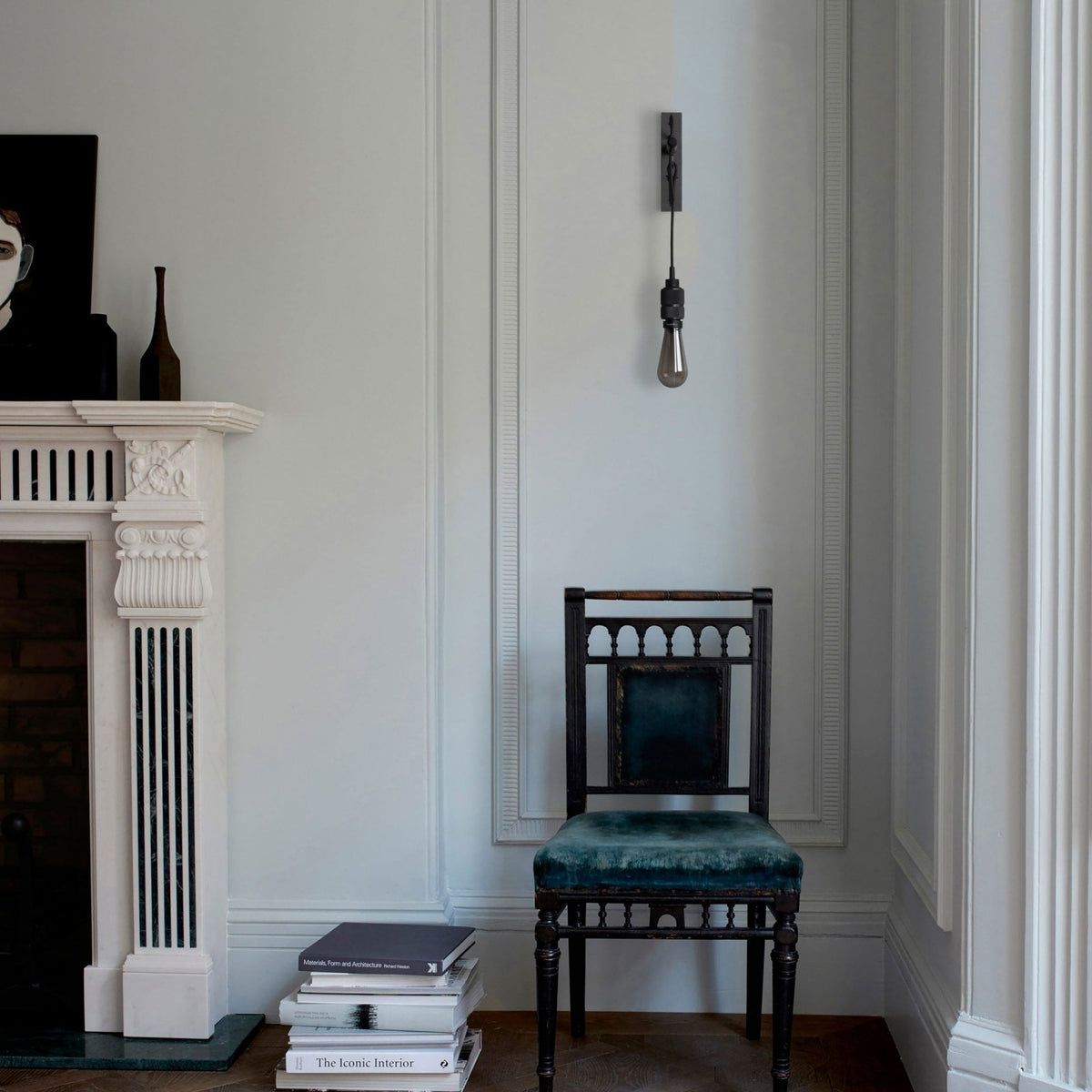 Hooked Nude Switched Wall Light in Graphite and Smoked Bronze Finish