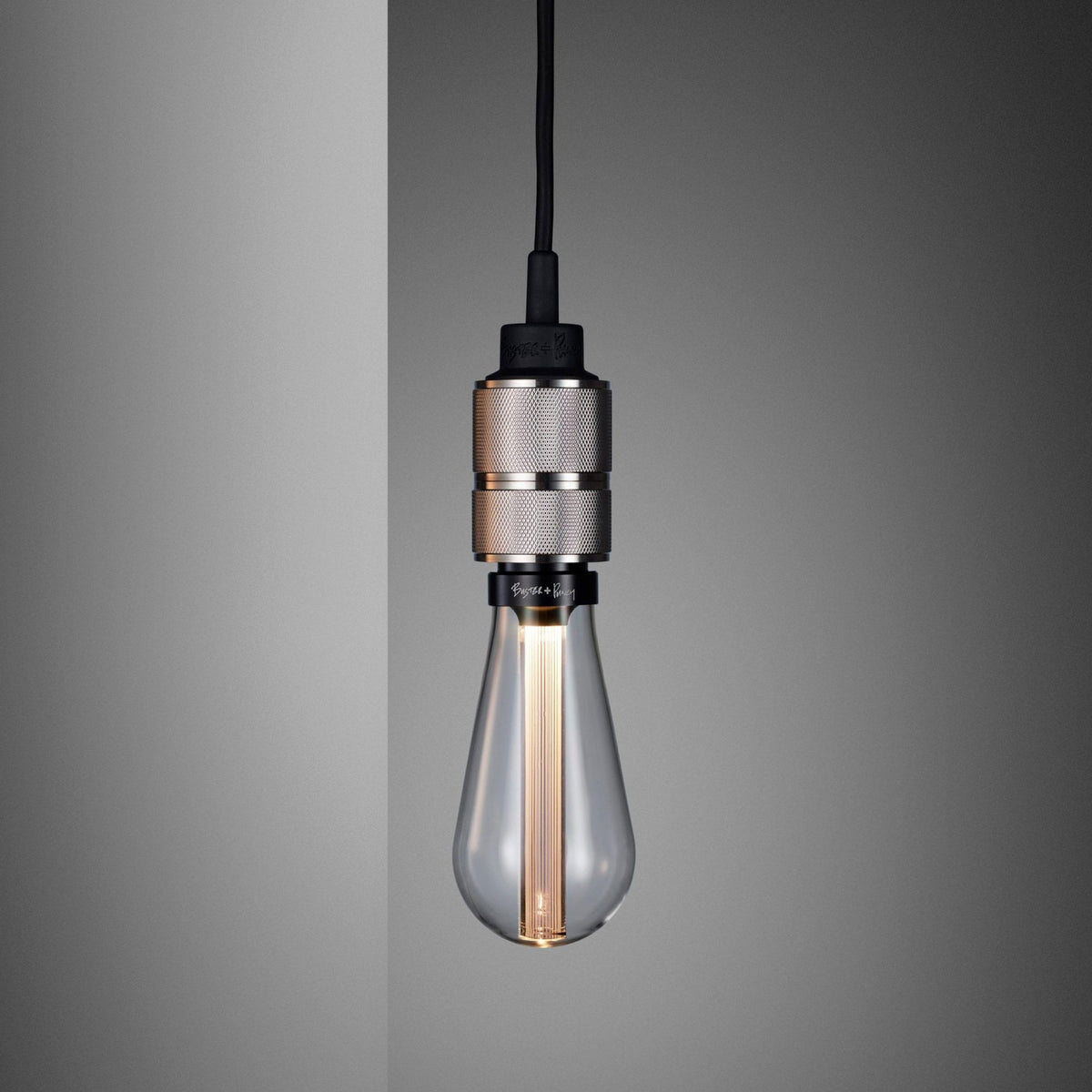 Hooked Nude Switched Wall Light in Stone and Steel Finish