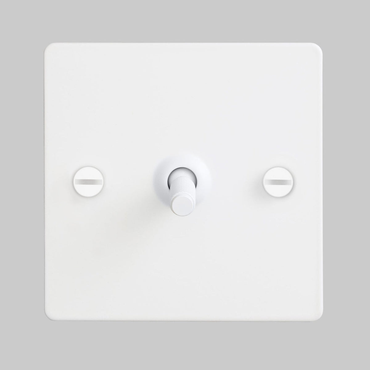 One Gang 2-Way Light Switch in White with Knurled Toggle