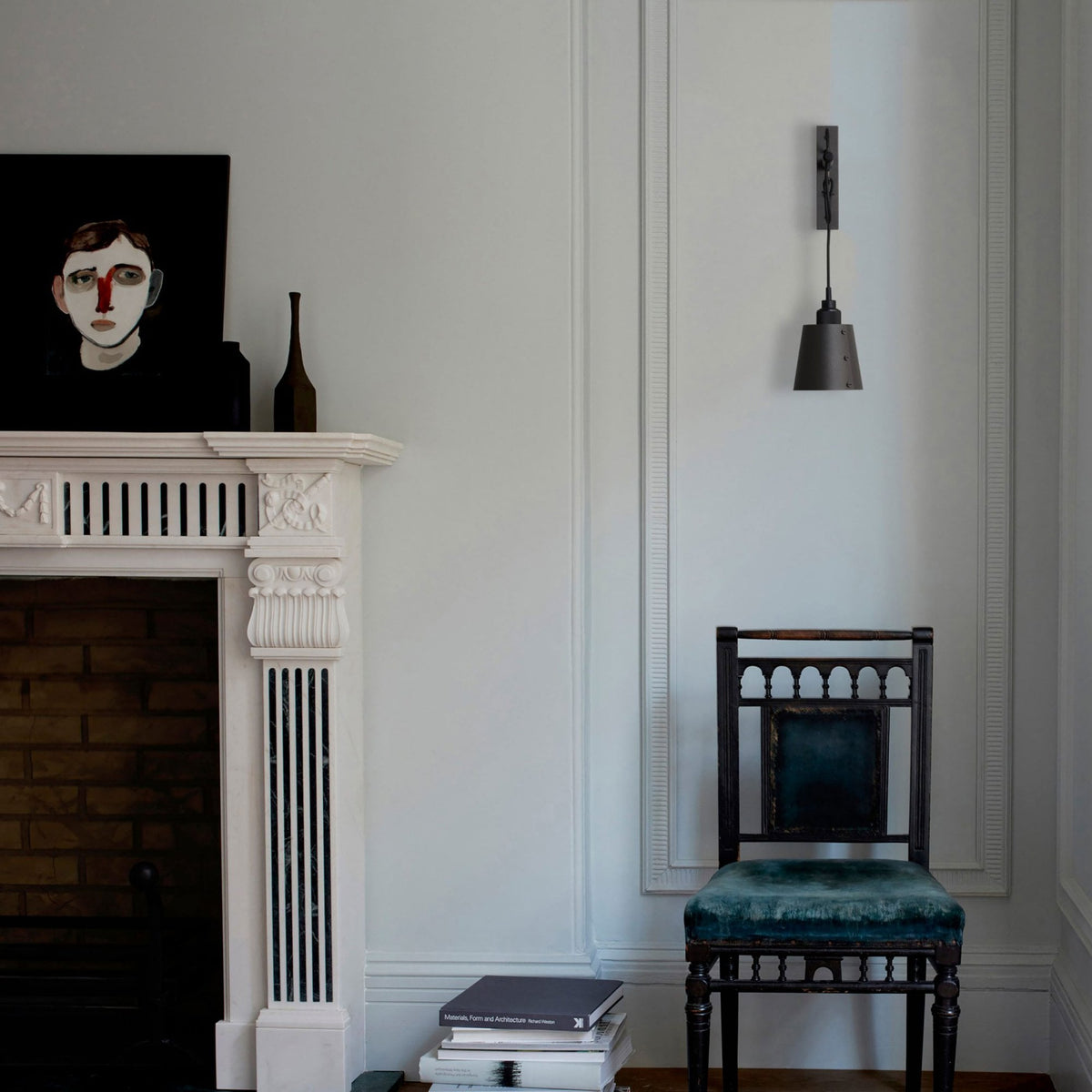 Hooked Small Switched Wall Light in Graphite and Smoked Bronze Finish