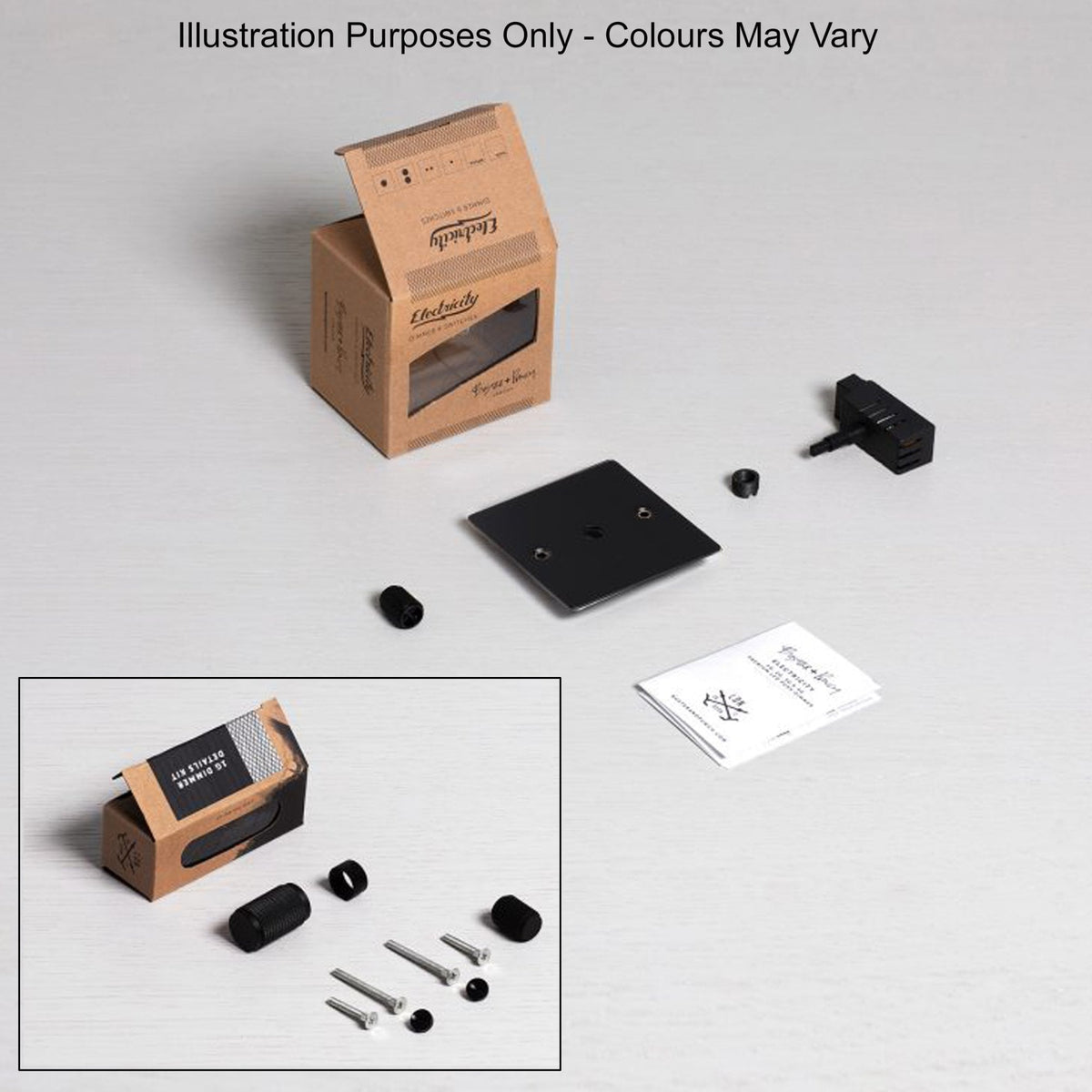 One Gang 2-Way Dimmer Light Switch in Smoked Bronze with Knurled Knob