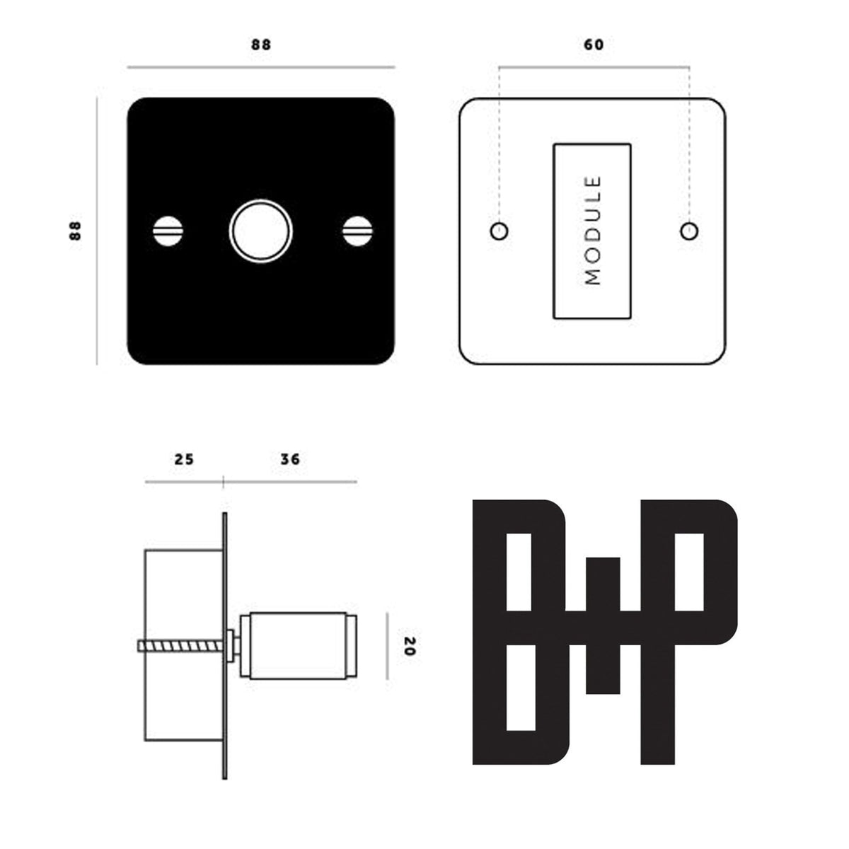 One Gang 2-Way Dimmer Light Switch in White with Knurled Knob