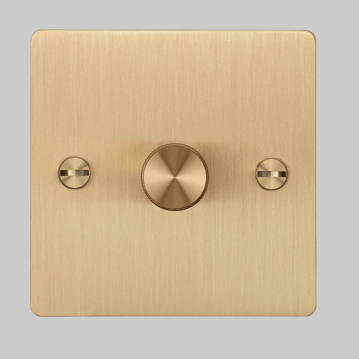 One Gang 2-Way Dimmer Light Switch in Solid Brass with Knurled Knob