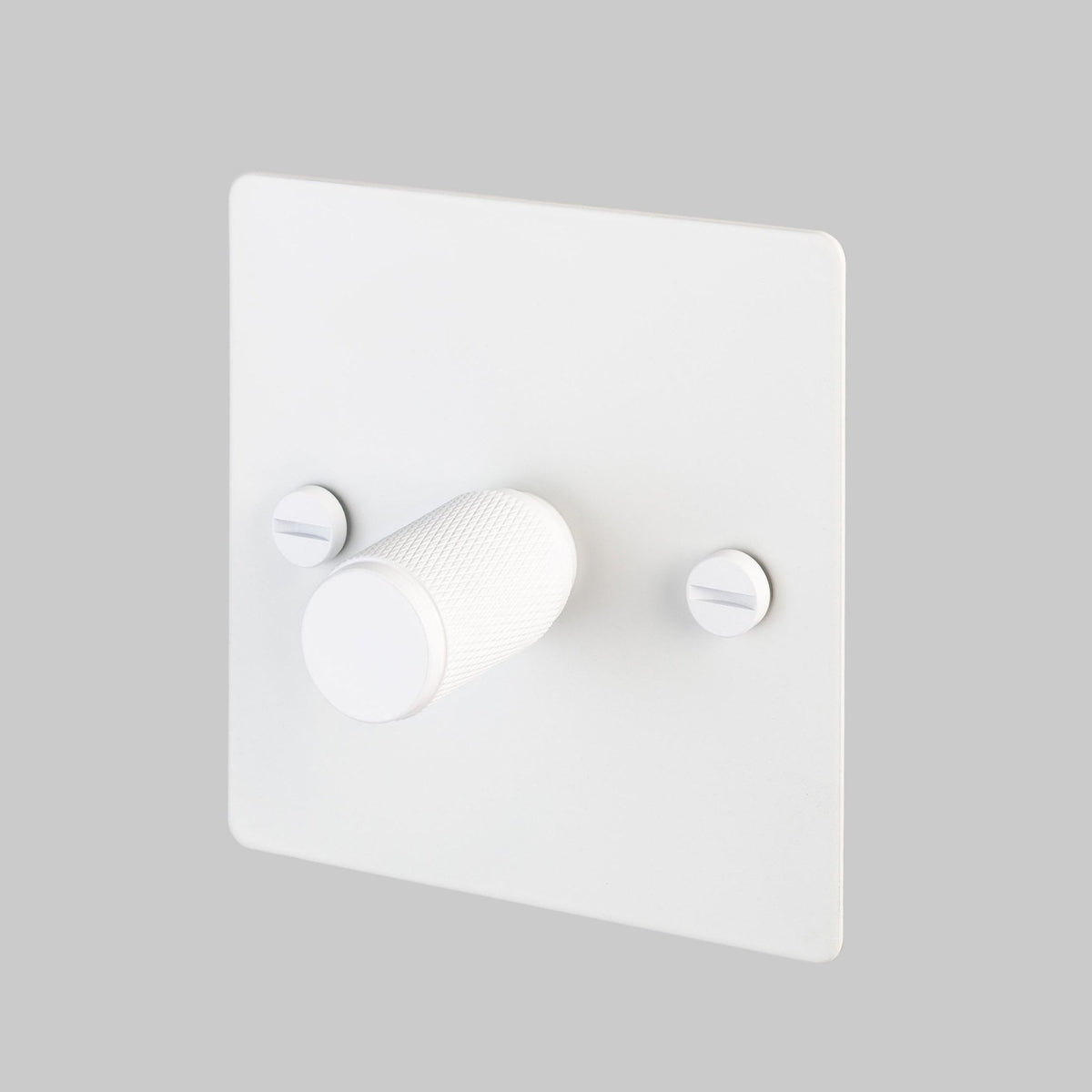 One Gang 2-Way Dimmer Light Switch in White with Knurled Knob