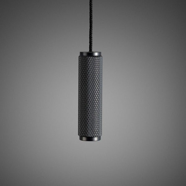 2-Way Pull Chord Light Switch in Black Knurled Gun Metal Grey Pull