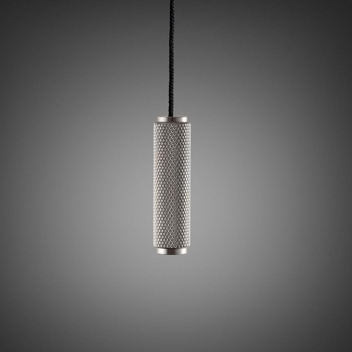 2-Way Pull Chord Light Switch in Black Knurled Steel Pull