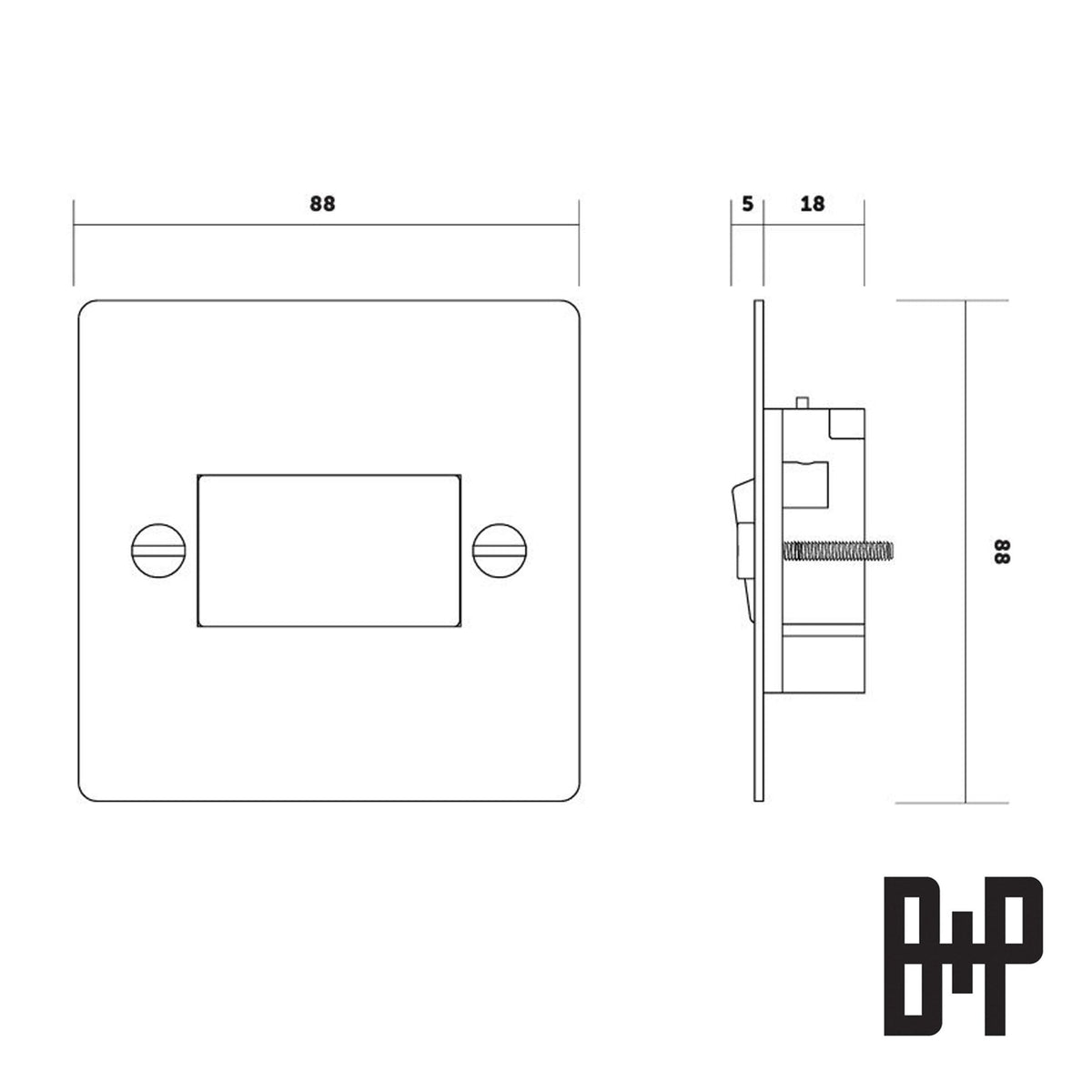 2-Way 10 Amp Fan Isolator Switch In Solid Brass