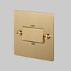 2-Way 10 Amp Fan Isolator Switch In Solid Brass