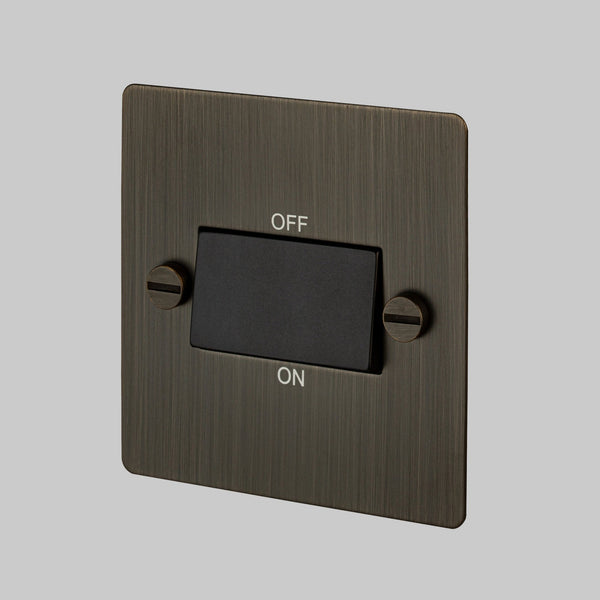 2-Way 10 Amp Fan Isolator Switch In Smoked Bronze & Black