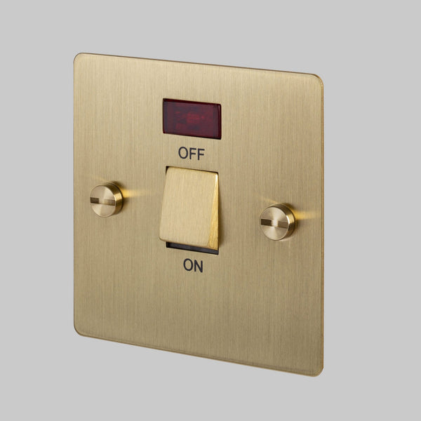 2-Way 20 Amp DP Isolator Switch In Solid Brass