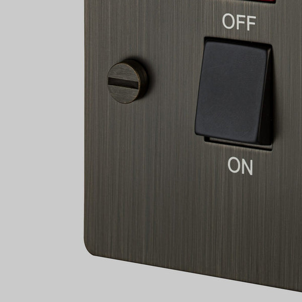 2-Way 20 Amp DP Isolator Switch In Smoked Bronze & Black