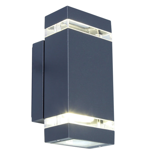 Focus Up and Down LED Wall Light in Dark Grey