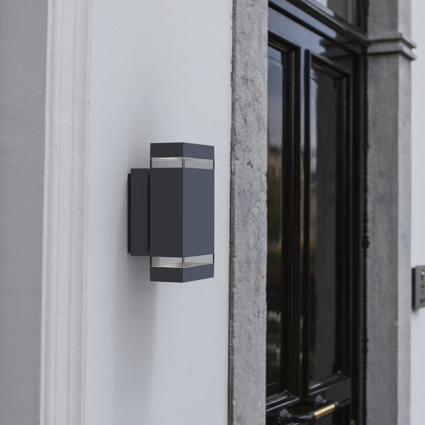 Focus Up and Down LED Wall Light in Dark Grey