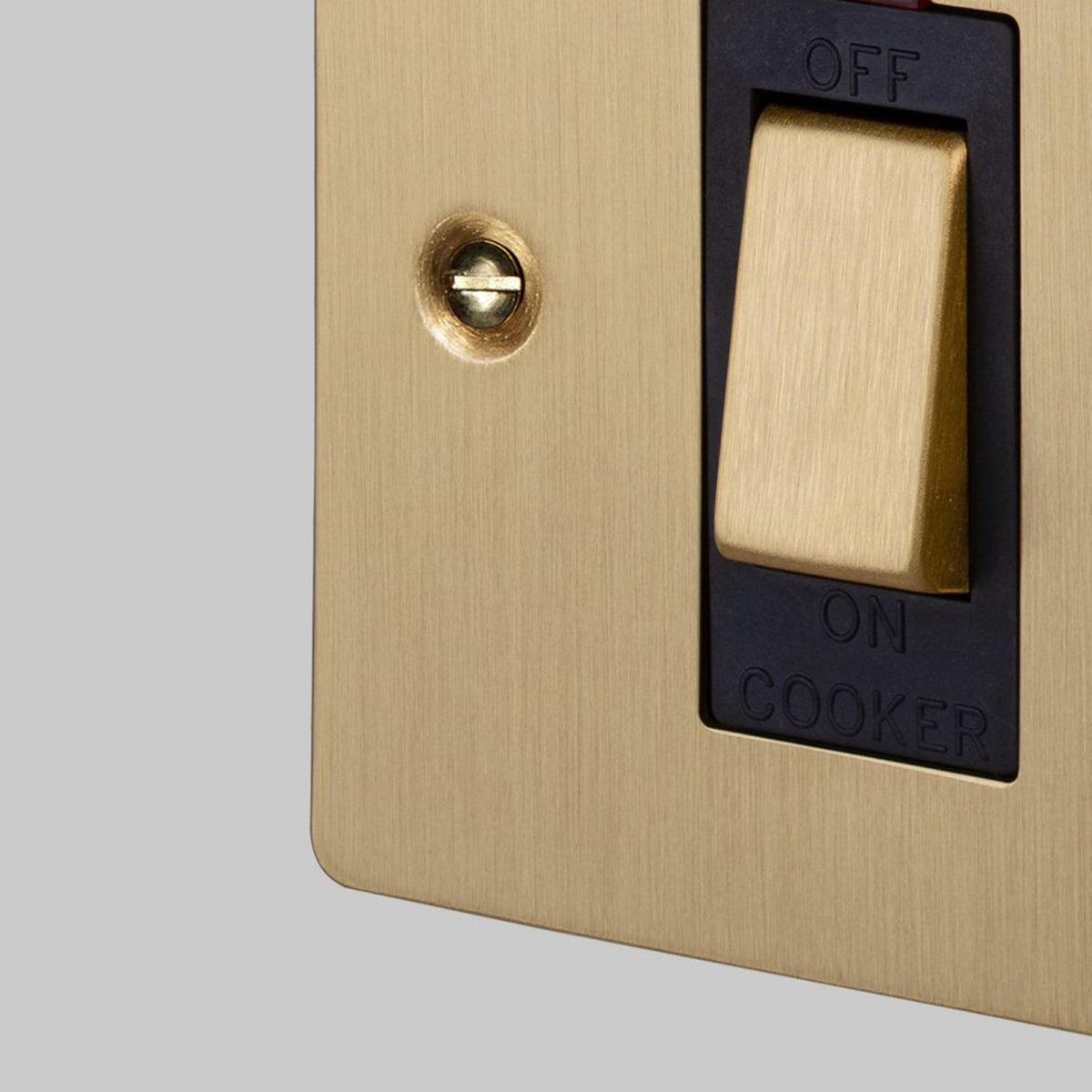 2-Way Cooker Control Switch With 13 Amp Socket In Solid Brass