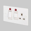 2-Way Cooker Control Switch With 13 Amp Socket In White