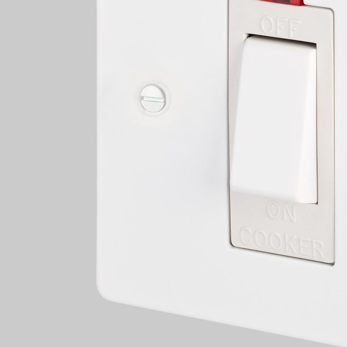 2-Way Cooker Control Switch With 13 Amp Socket In White