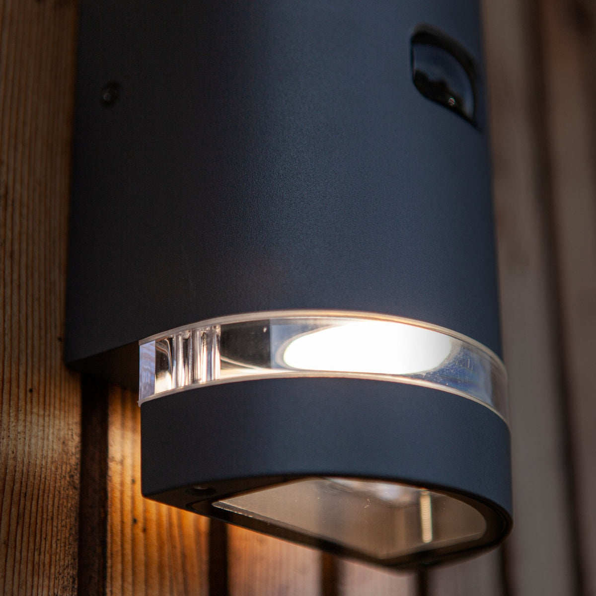 Focus PIR Up and Down IP44 Outdoor Wall Light In Dark Grey