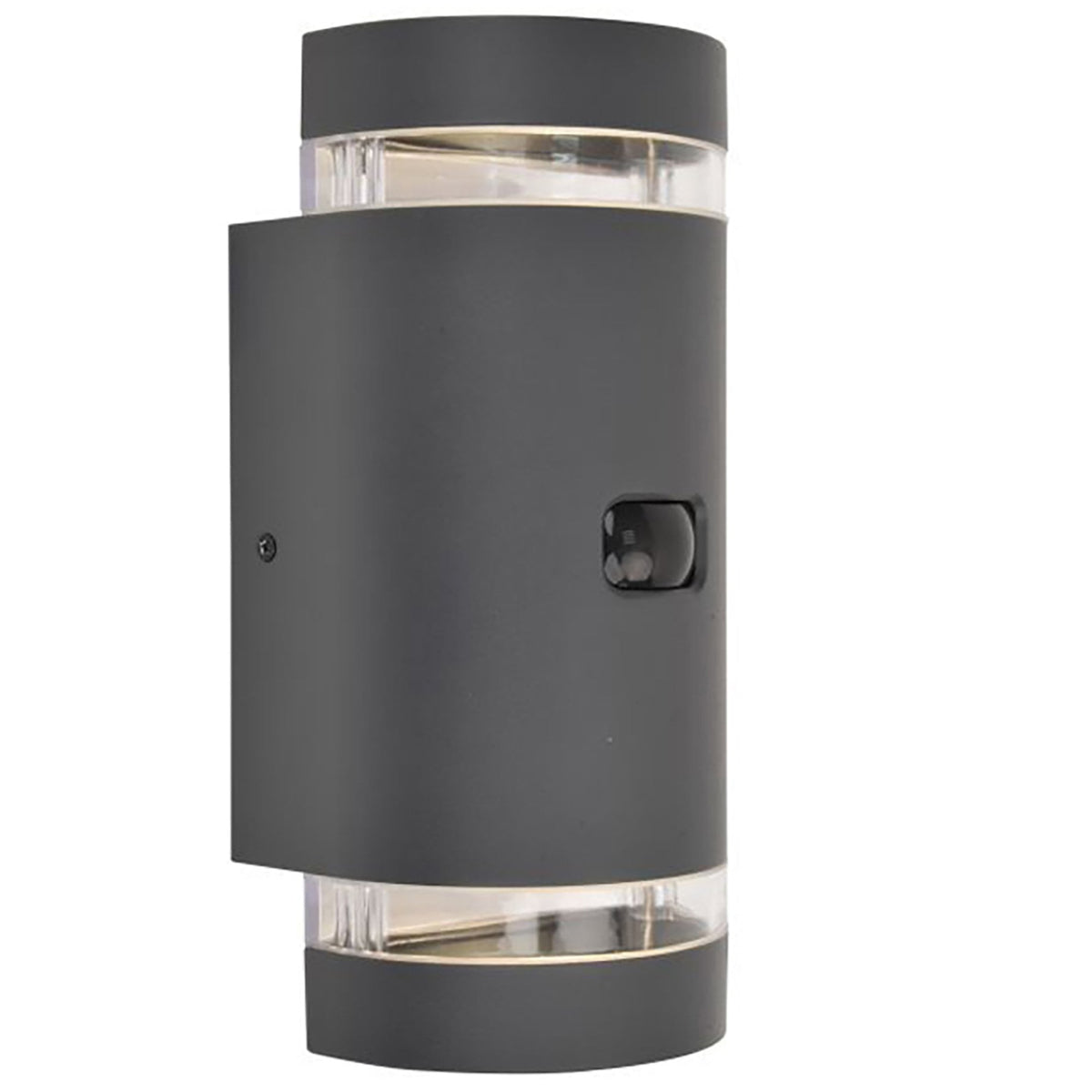 Focus PIR Up and Down IP44 Outdoor Wall Light In Dark Grey